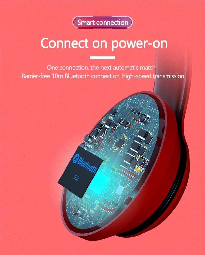 Lenovo HD200 Bluetooth Earphones Over-ear Foldable Computer Wireless Headphones Noise Cancellation HIFI Stereo Gaming Headset - TechSmartX