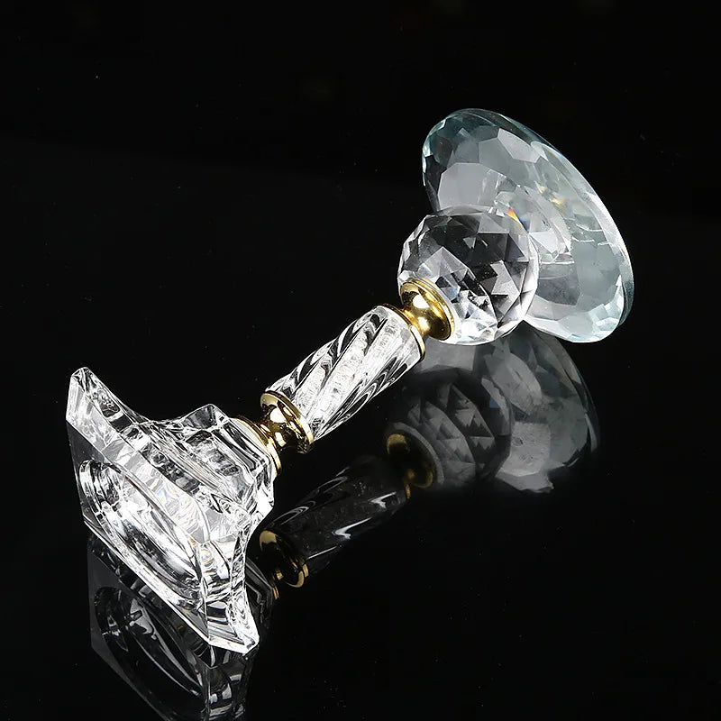 European Style Crystal Candle Holders, Romantic Candlestick, Feng Shui Bowl Ornament for Wedding, Home Bar Party, Table Decor - TechSmartX