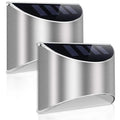 Outdoor Solar Powered LED Wall Light, Sconce Solar 4 LEDs Wall Lamp for Garden, Stair, Step, Patio,Yard Lighting,IP65 Waterproof - TechSmartX