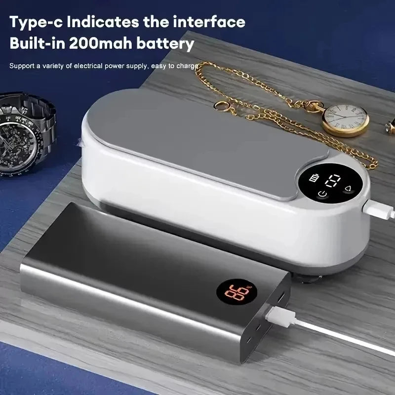 High-Frequency Ultrasonic Glasses Cleaner - 1pc Wireless Multi-Purpose Cleaning Machine for Eyewear & Accessories - TechSmartX