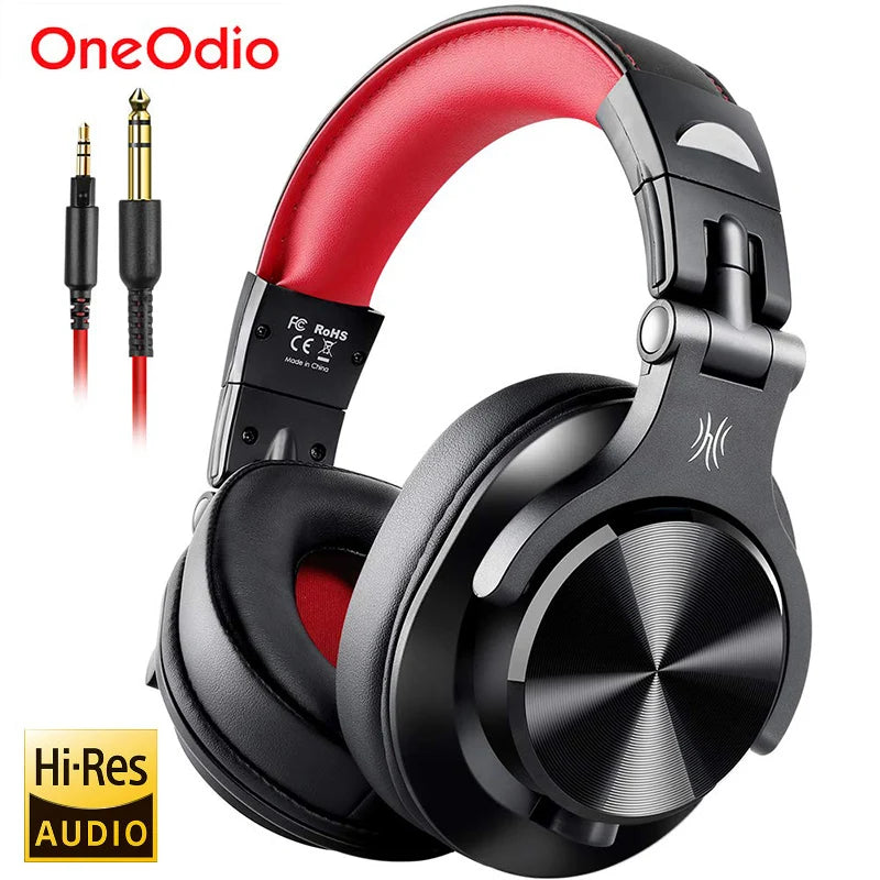 Oneodio A71 Wired Over Ear HiFi Headphones With Mic Studio DJ Headphone Professional Monitor Recording Mixing Headset For Gaming - TechSmartX