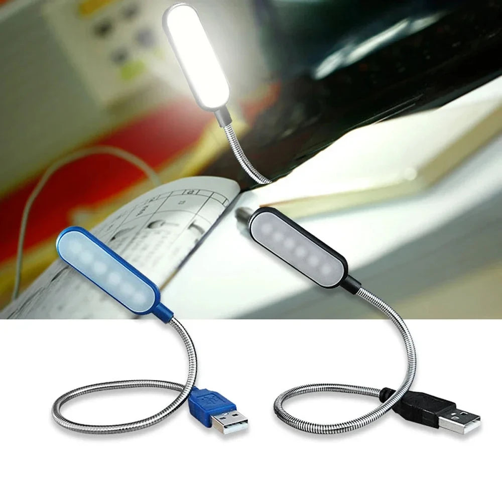1PC Mini USB LED Light Book Light Flexible Reading Lamp Portable Night Light For Power Bank Laptop Notebook PC Computer - TechSmartX