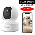 Boykeep 2K Pet Dog Camera with Phone App, 5G/2.4GHz WiFi Indoor Security Baby Camera, 360° Pan & Tilt, 2-Way Audio, Night Vision - TechSmartX