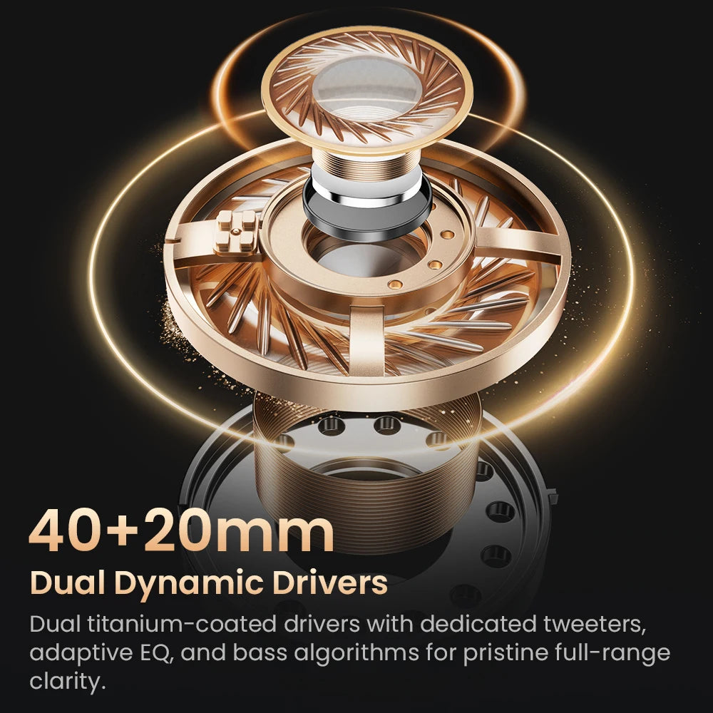 HAYLOU S40 ANC Wireless Headphone 50dB Noise Canceling Hi-Res 3D Spatial Audio Earphone with LDAC Bluetooth 6.0 Over Ear Headset - TechSmartX