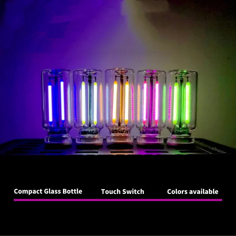 Car USB Night Light Touch Dimmable LED Filament Lamp Portable Lighting Plug and Play Decorative Atmosphere Light for Car Bedroom - TechSmartX