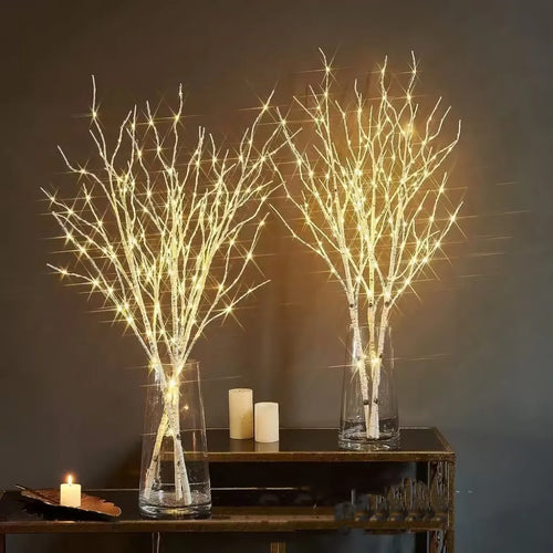 1 PC White Birch Branch Light LED Festive Lights Battery Operated For Christmas Party Wedding Decoration Twig Outdoor Lights - TechSmartX