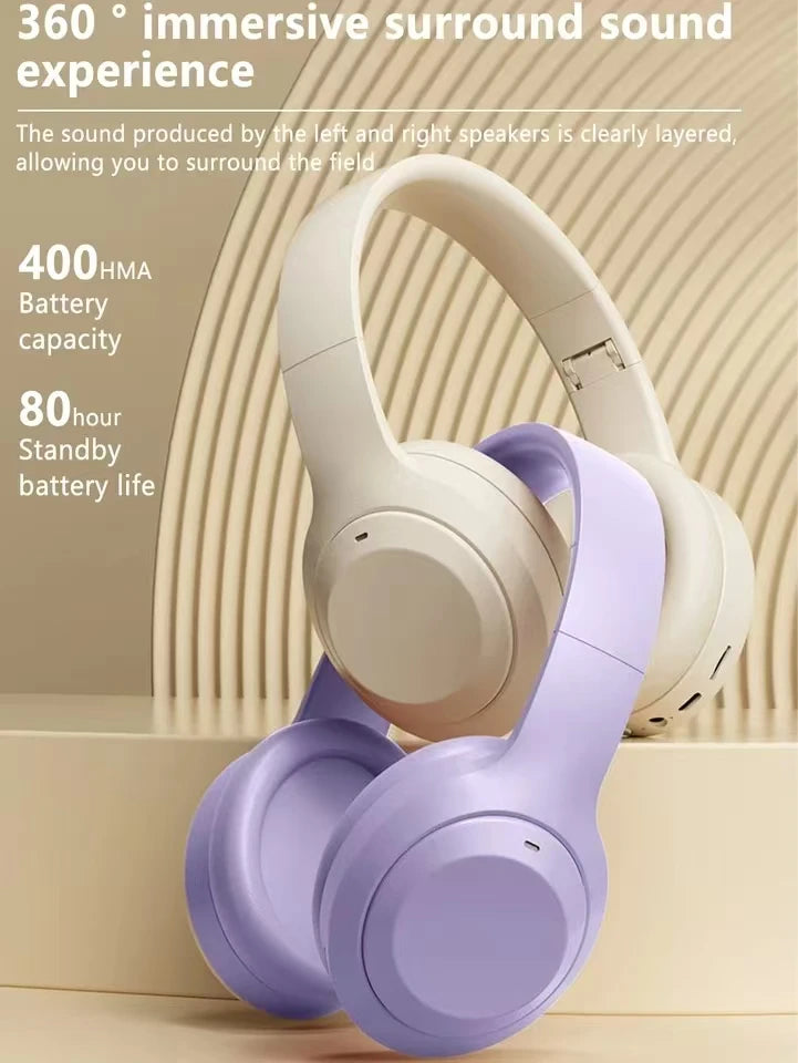 #Wireless Bluetooth 5.3 Headphones Over Ear HIFI Stereo Headsets True Sport Gamer Earphone TF/AUX Music Player with HD Mic Gifts - TechSmartX
