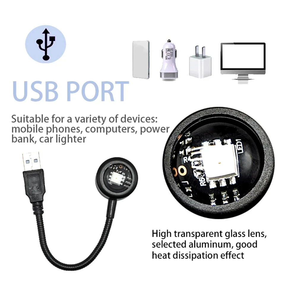 LED Sunset Lamp Nightlights USB Projector Birthday Party Decoration Mood Lights For Bedroom Living Room Wall Photography - TechSmartX