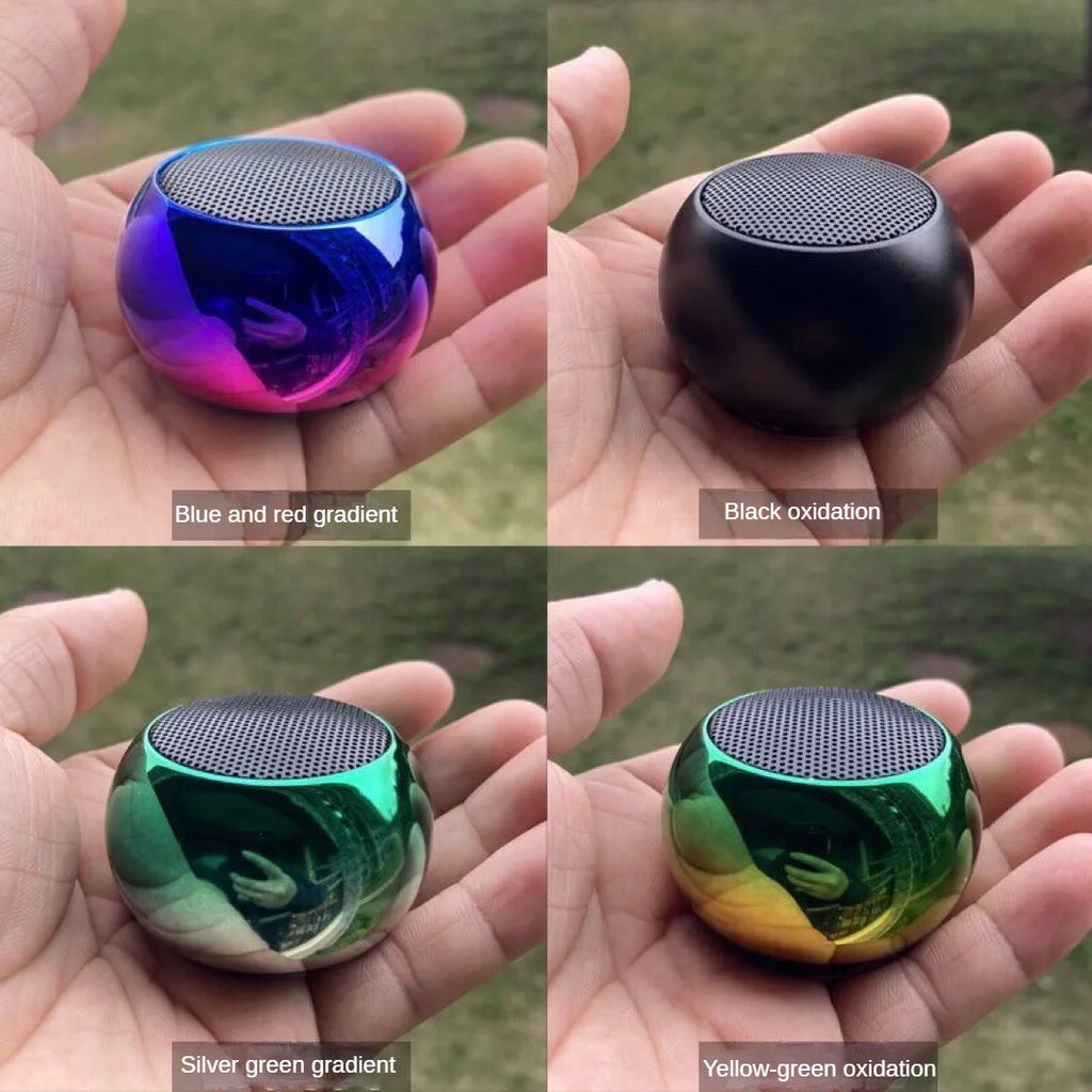 Wireless Bluetooth Speaker Portable Small Steel Gun Metal Heavy Stereo Surround Subwoofer Outdoor Mini Bluetooth Small Speaker - TechSmartX