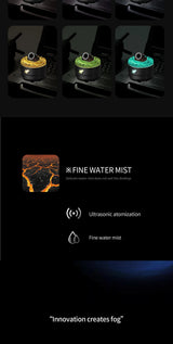Creative Volcanic Crack Light Artillery Air Humidifier Aromatherapy Diffuser for Home Desktop Ring Spray Electric Aroma Diffuser - TechSmartX