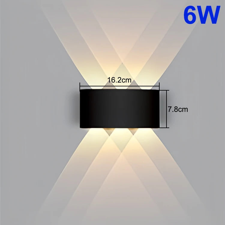 Up Down LED Wall Lamp Waterproof Modern Wall Light for Bedroom Living Room Corridor Balcony Indoor Outdoor Home Decor Lighting - TechSmartX