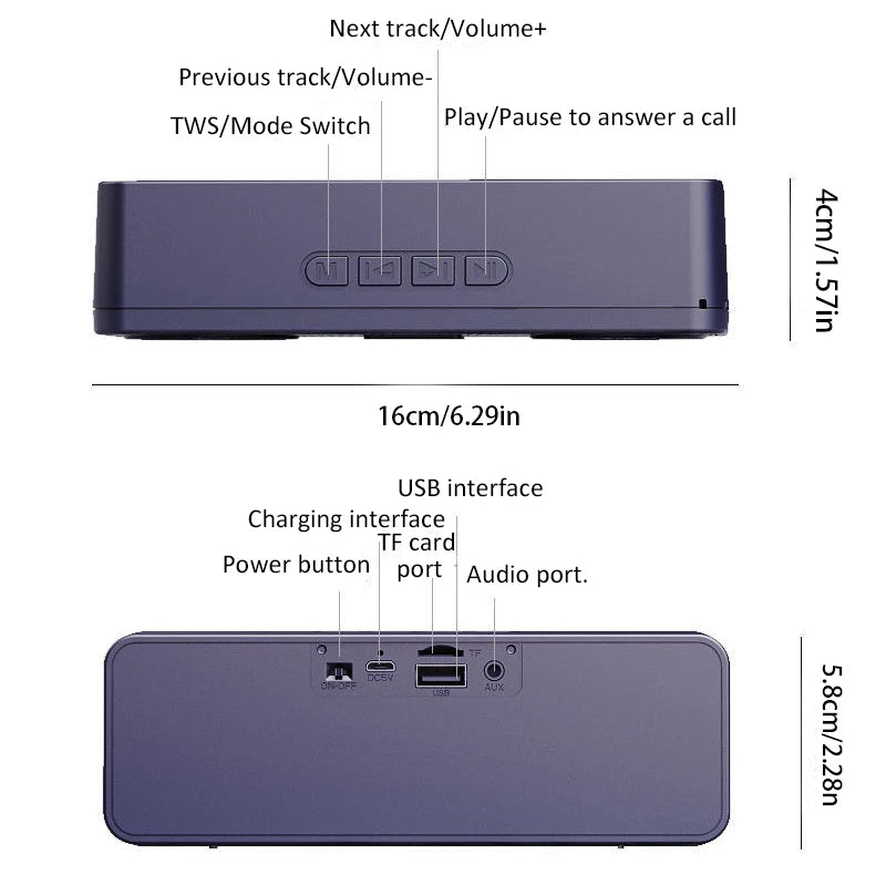 S18 Wireless Creative Bluetooth Smart Speaker Mobile Phone Audio Computer Subwoofer Outdoor Convenient Radio - TechSmartX