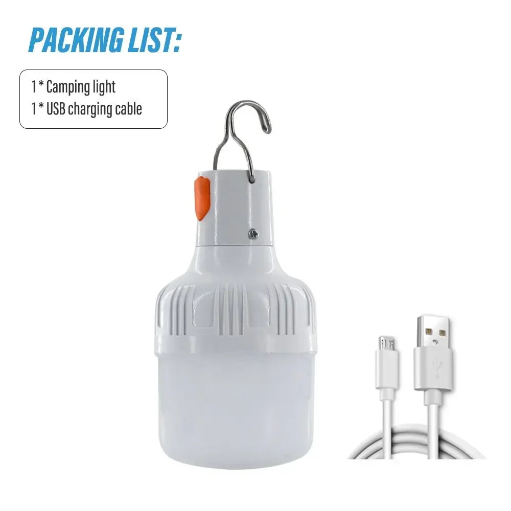 Outdoor USB Rechargeable LED Lamp Bulbs High Brightness Emergency Light Hook Up Camping Fishing Portable Lantern Night Lights - TechSmartX