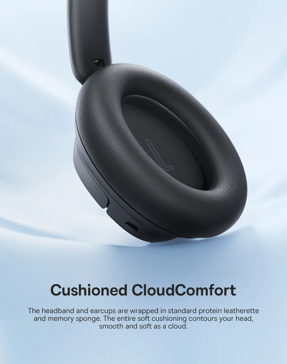 Baseus Bowie H1s Wireless Headphones Bluetooth 5.4 Noise Canceling 46dB Over Ear Headset Hi-Res Spatial Audio Earphone 120H Time - TechSmartX