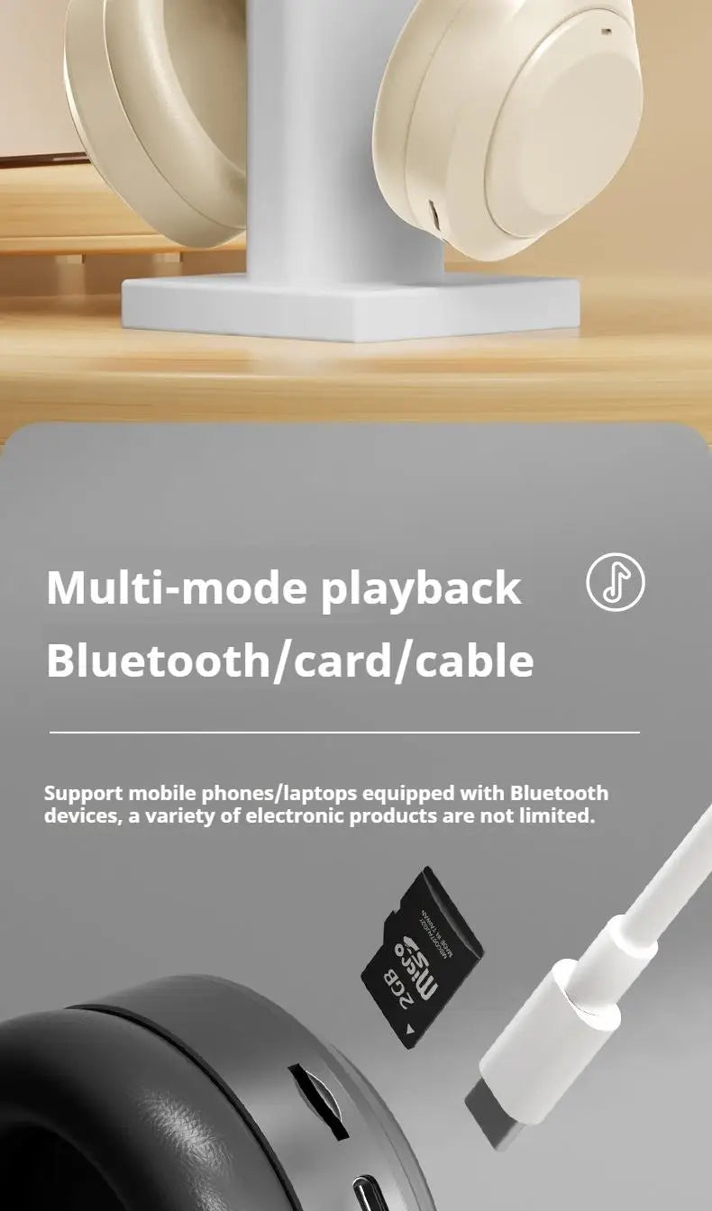 #Wireless Bluetooth 5.3 Headphones Over Ear HIFI Stereo Headsets True Sport Gamer Earphone TF/AUX Music Player with HD Mic Gifts - TechSmartX