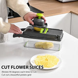Multifunctional vegetable chopper 14 in one chopper handle food grate chopper kitchen vegetable slicer dicing machine cutting - TechSmartX