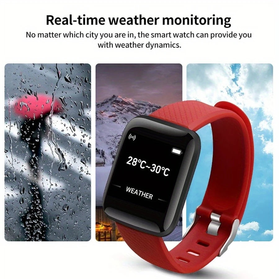 Smartwatch Men Women Wristwatches Smart Watch Message Fitness Monitor Bracelet Birthday Gift Electronic Clock For Android IOS - TechSmartX