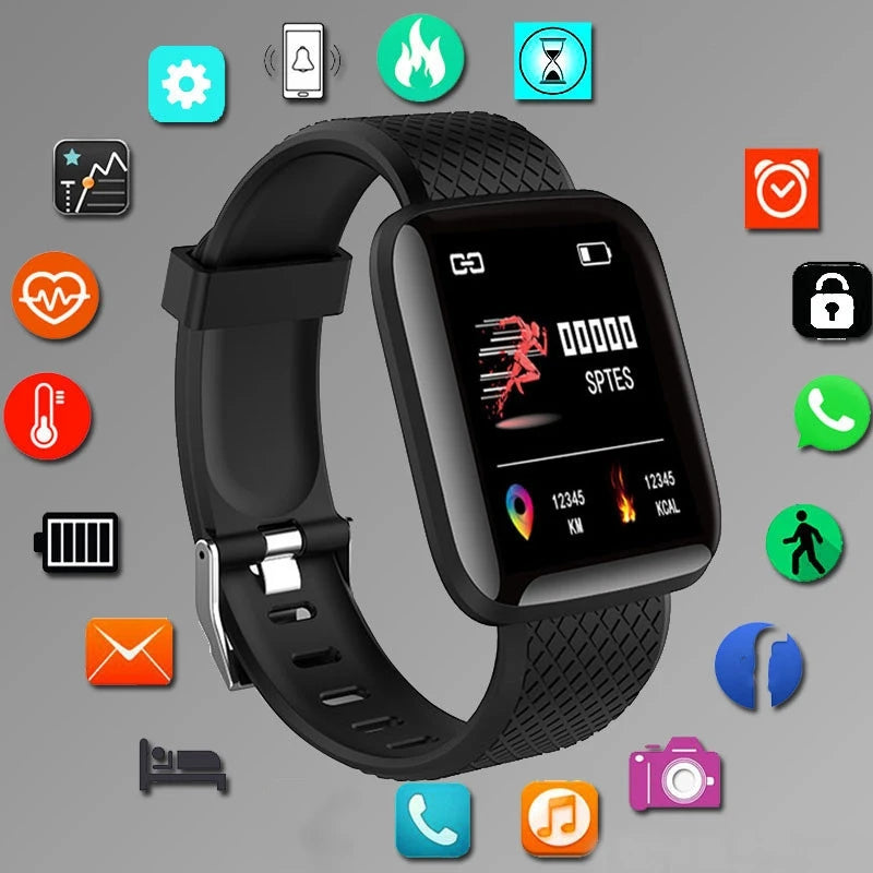 Smartwatch Men Women Wristwatches Smart Watch Message Fitness Monitor Bracelet Birthday Gift Electronic Clock For Android IOS - TechSmartX