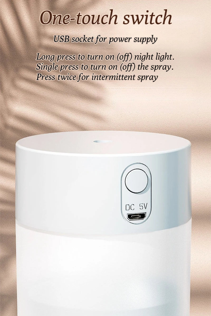Household USB Humidifier Mini Silent Home Humidifier Car Portable Office Desktop Home Aromatherapy Colorful Humidifier - TechSmartX
