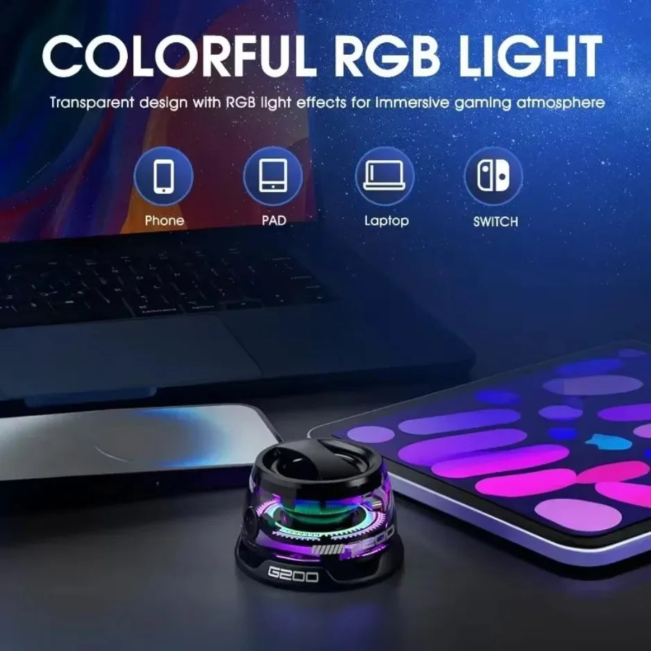 Mini Bluetooth Speaker Portable Phone Holder RGB Lighting Magnetic Speaker BT5.3 Mini Sound Box 7 Hours Playback Easy to carry - TechSmartX