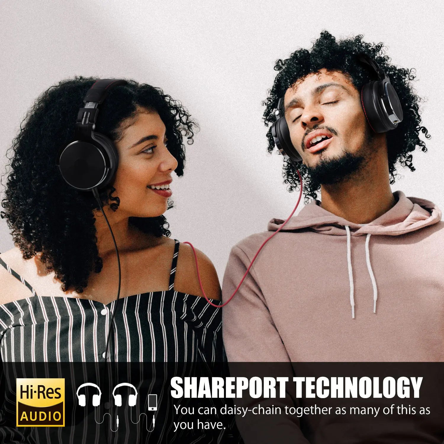 Oneodio Wired Headphones Professional Studio Pro 10/30/50 DJ Headphones With Microphone Over Ear HiFi Hi-Res Monitor Headset - TechSmartX