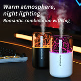 The simulated volcanic color lamp humidifier USB aromatherapy diffuser is suitable for use in cars, homes, bedrooms, as a gift, - TechSmartX