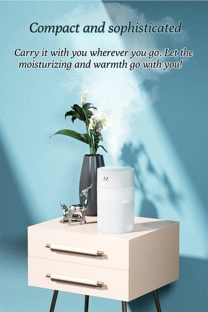 Household USB Humidifier Mini Silent Home Humidifier Car Portable Office Desktop Home Aromatherapy Colorful Humidifier - TechSmartX