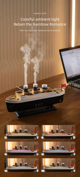 Retro Ship Air Humidifier Ultrasonic Aromatherapy Diffusers Mist Maker Fragrance Essential Oil Aroma Difusor Remote control - TechSmartX