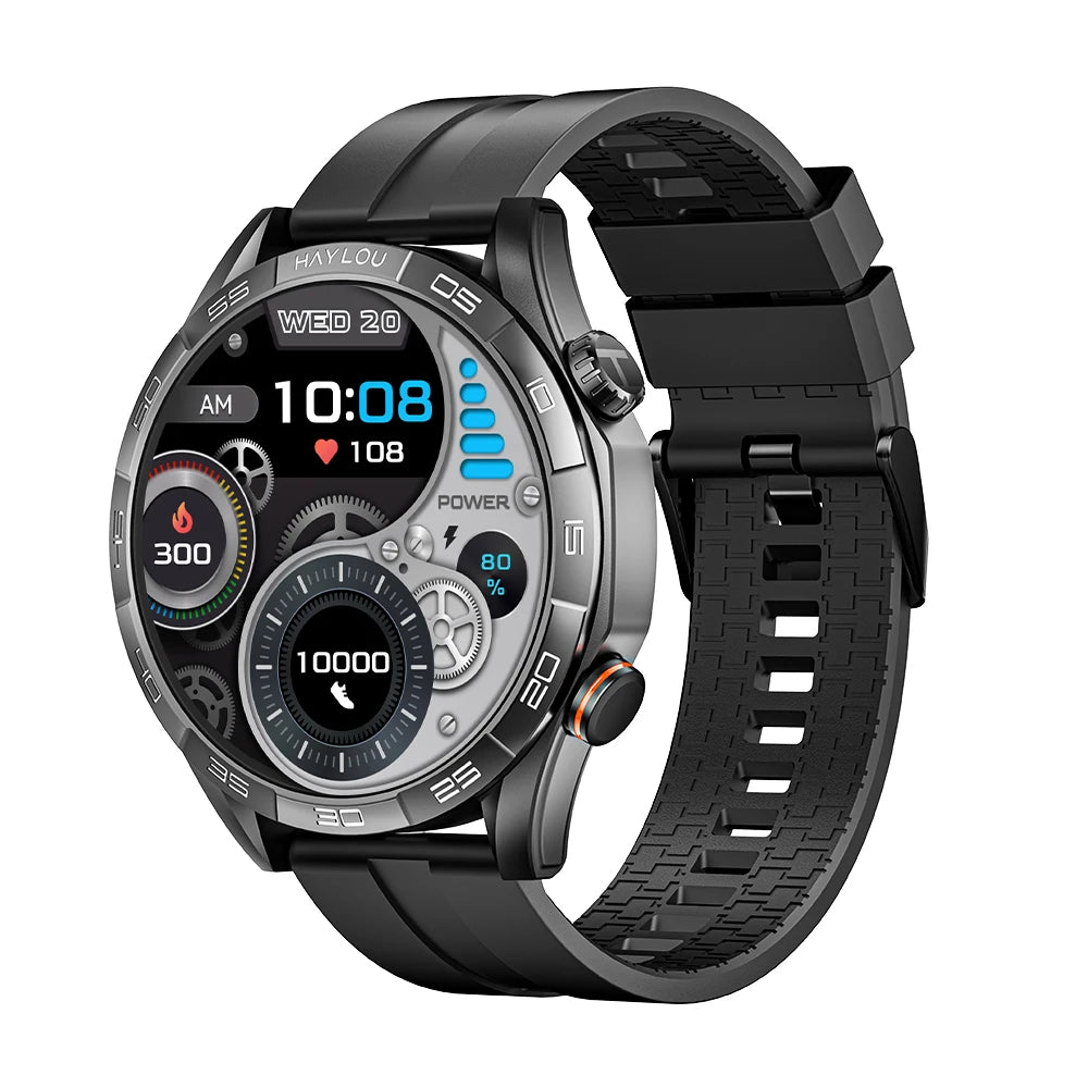 HAYLOU Solar 5 Voice Calling Smartwatch 1.58'' AMOLED Display 60Hz Smart Watch 24H Health Monitoring Sports Smartwatch for Men - TechSmartX