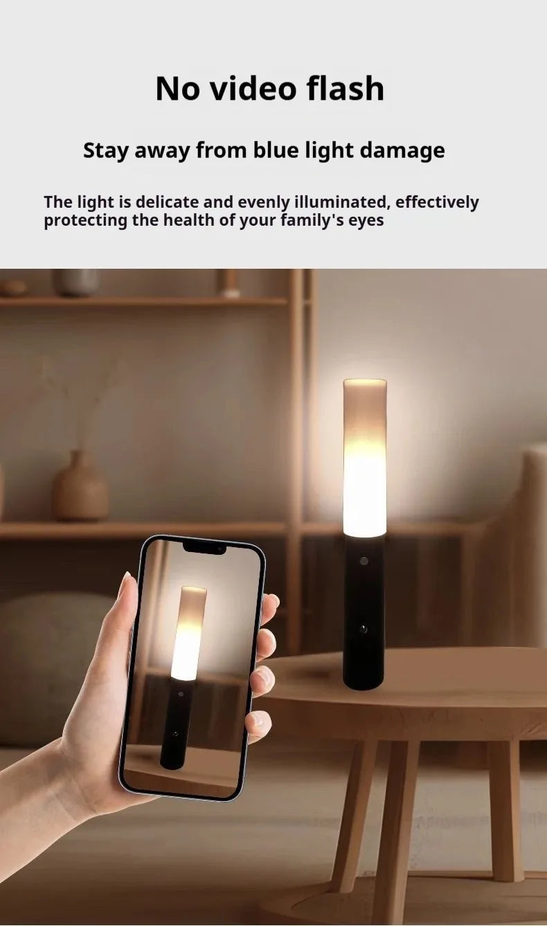 Motion sensing night light, magnetic wall light, USB charging LED light, suitable for corridors and stairs, Christmas gift - TechSmartX