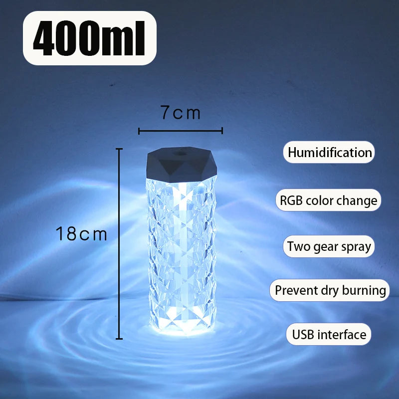 400ML Air Humidifier USB Aroma Diffuser Essential Oil Purifier Fragrance Mist Maker RGB Light humidificador For Car Home Bedroom - TechSmartX