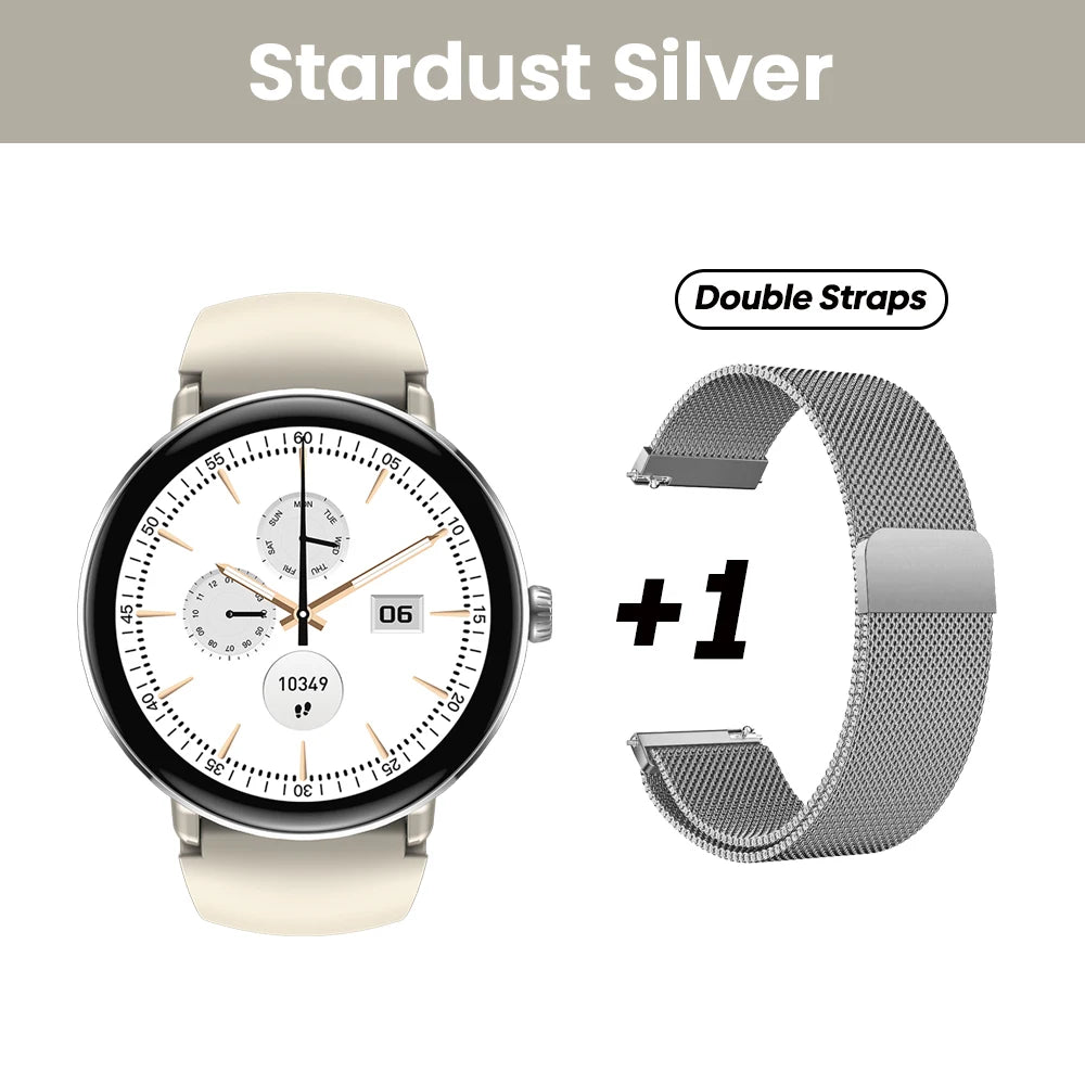 New 2025 Zeblaze LILY 2 Voice Calling Female Smartwatch Double Strap 1.2" HD AMOLED Display Health Monitoring Sports Smart Watch - TechSmartX