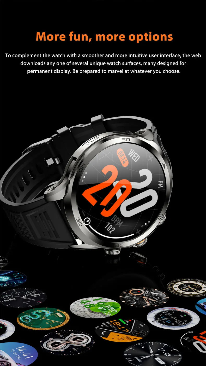 Original H19 Smart Watch Android 10.0 Smartwatch With 190° Rotary Camera GPS WIFI 1.95inch Larger Amoled Screen 256GB Storage - TechSmartX