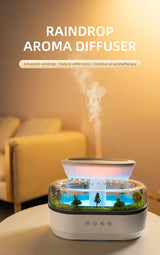Aroma Humidifier Raindrop Air Humidifier Colorful Light White Noise Essemtial Oil Diffuser Home Ultrasonic Fragrance Diffuser - TechSmartX
