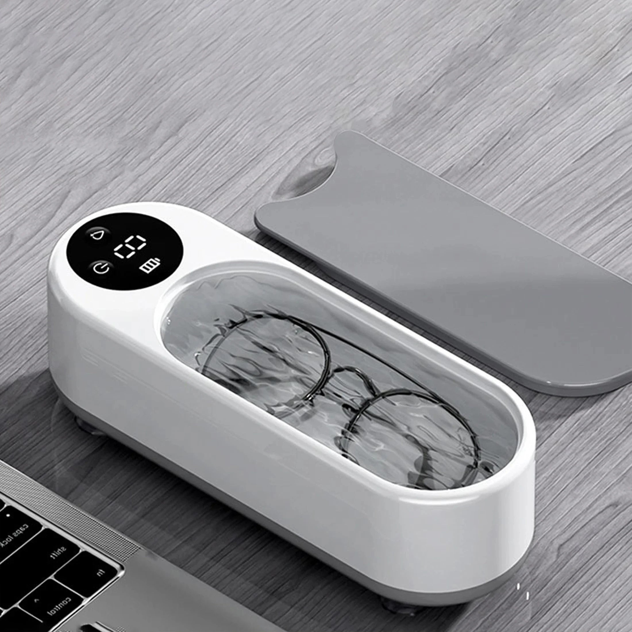 High-Frequency Ultrasonic Glasses Cleaner - 1pc Wireless Multi-Purpose Cleaning Machine for Eyewear & Accessories - TechSmartX