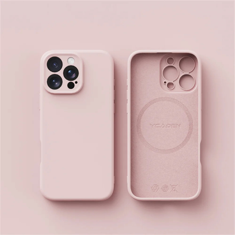 Luxury Liquid Silicone For Magsafe Case For iPhone 17 Air 16 Plus 15 14 13 12 Pro Max 17Pro Wireless Charging Skin Smooth Cover
