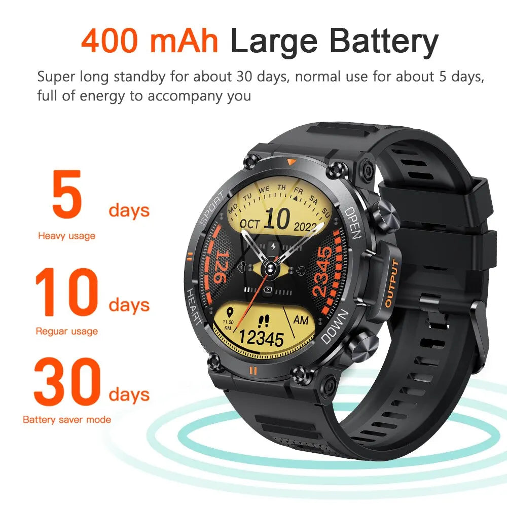 MEVADEN 1.39 inch HD Bluetooth Call Smart Watch Men Sports Fitness Tracker Heart Monitor 400mAh Smartwatch For Android IOS MD56 - TechSmartX