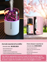 The simulated volcanic color lamp humidifier USB aromatherapy diffuser is suitable for use in cars, homes, bedrooms, as a gift, - TechSmartX