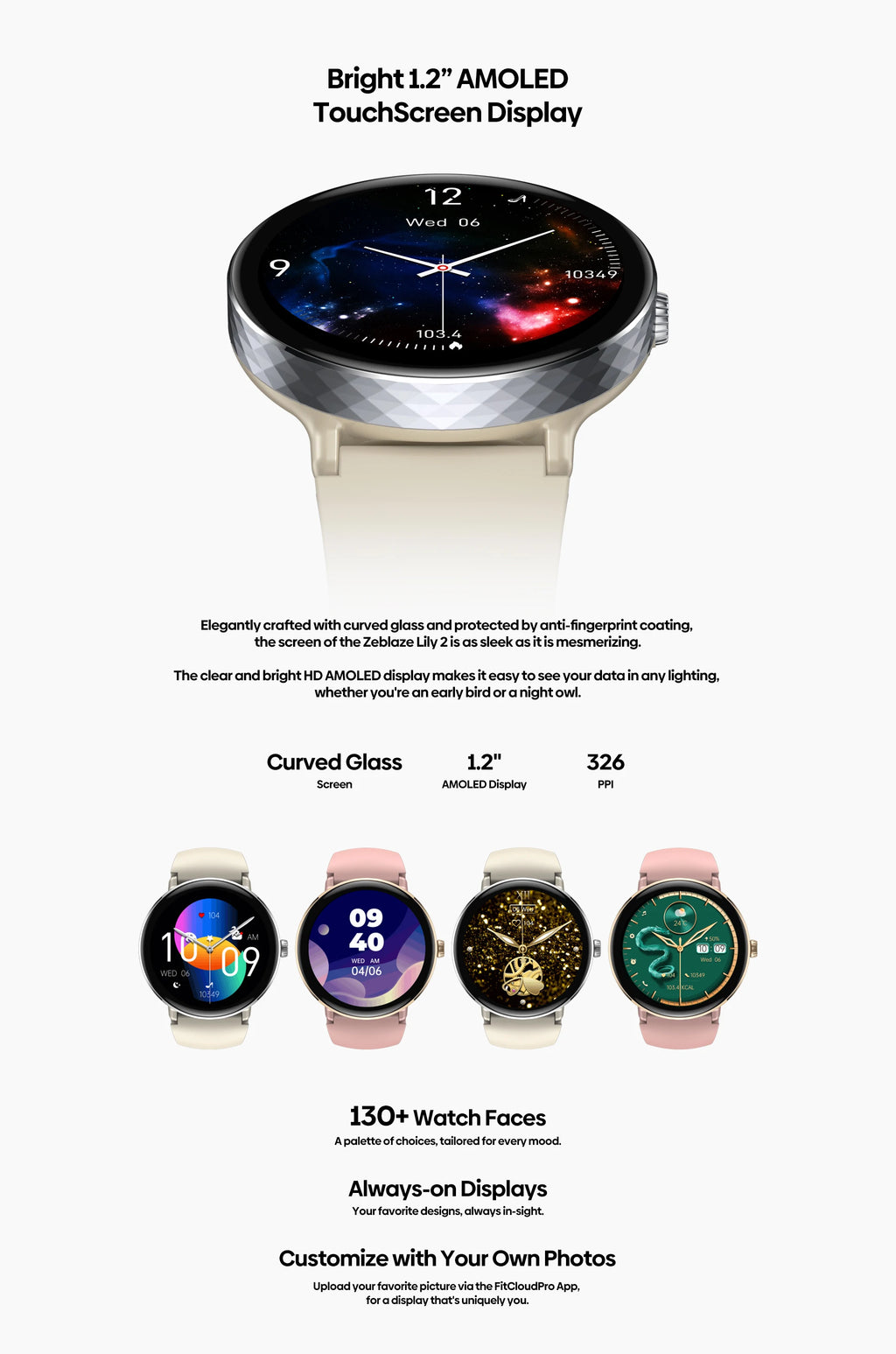 New 2025 Zeblaze LILY 2 Voice Calling Female Smartwatch Double Strap 1.2" HD AMOLED Display Health Monitoring Sports Smart Watch - TechSmartX