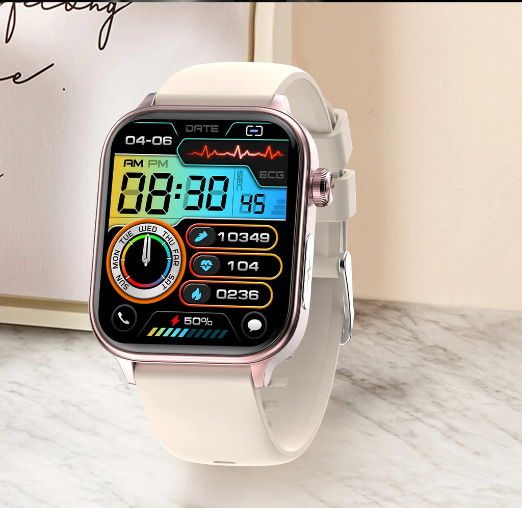 2025 New ECG+PPG Monitoring Smart Watch Women Blood pressure Blood Lipid Uric Acid Women Menstrual Health Tracker Smartwatches - TechSmartX