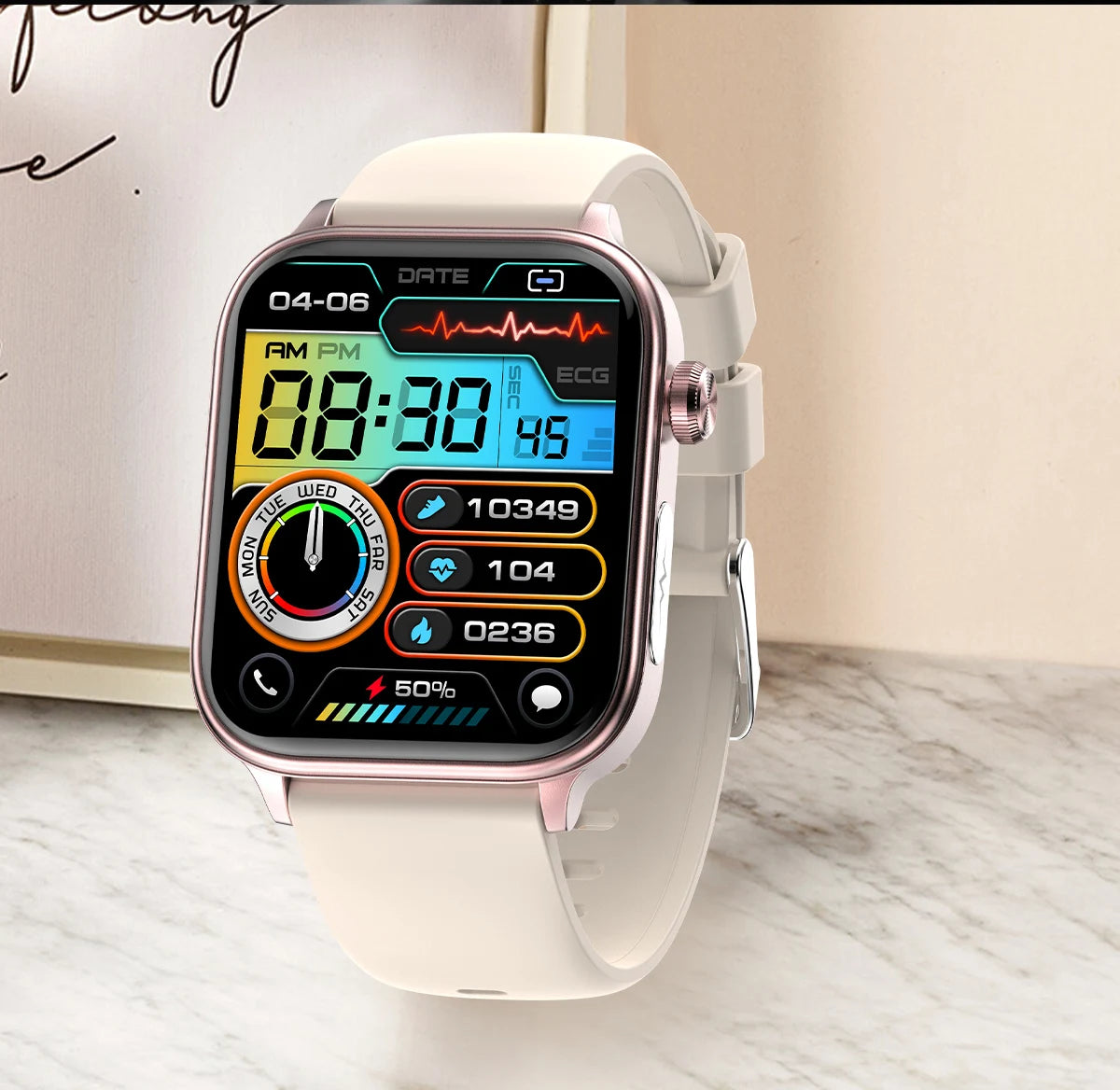 2025 New ECG+PPG Monitoring Smart Watch Women Blood pressure Blood Lipid Uric Acid Women Menstrual Health Tracker Smartwatches - TechSmartX