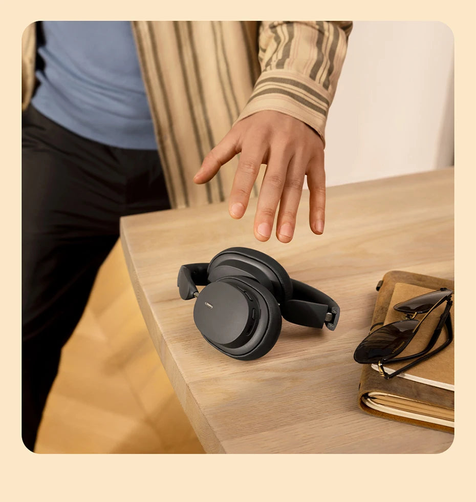 Baseus Wireless Headphones Bluetooth 5.3 HIFI Level Earphone 40mm Driver Foldable Over Ear Headsets 70H Playtime Spatial Audio - TechSmartX