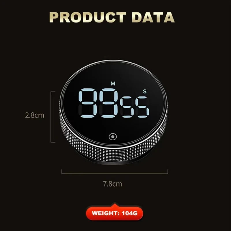 DINRGO Magnetic Kitchen Timer Digital Timer Manual Countdown Rotary Timer Mechanical Cooking Timer Cooking Shower Stopwatch - TechSmartX