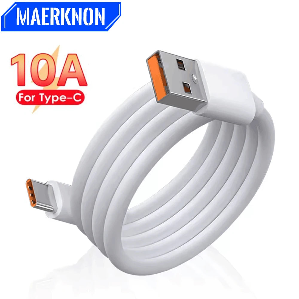 10A 120W Type C Fast Charging Cable Phone Charger USB C Data Cord For Huawei Mate 40 50 Honor Xiaomi Samsung Quick Charge Cable