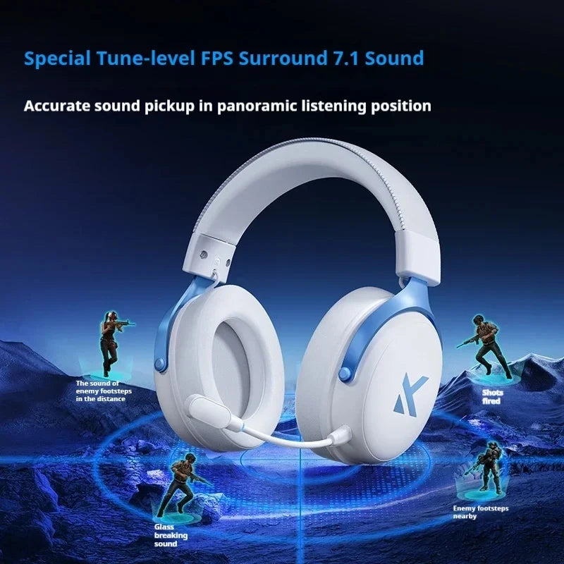 Original MCHOSE V9 PRO Music Esports Gaming Headphones 3-mode Wireless Noise Reduction Mic Customized Head-mounted - TechSmartX