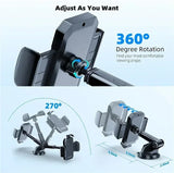2024 NOU Suport auto universal tip ventuză pentru telefon 360° Suport mobil pentru parbriz, bord auto, pentru iPhone Samsung Xiaomi
