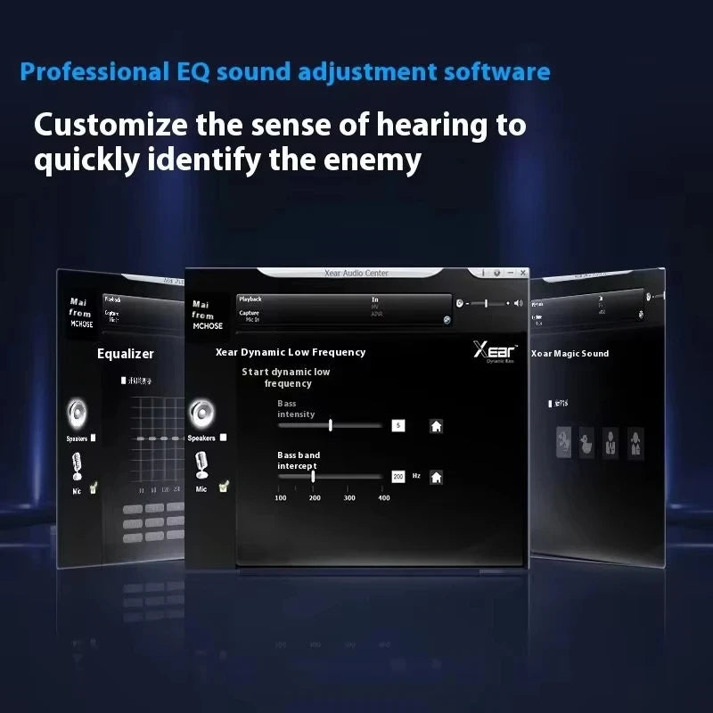 Original MCHOSE V9 PRO Music Esports Gaming Headphones 3-mode Wireless Noise Reduction Mic Customized Head-mounted - TechSmartX