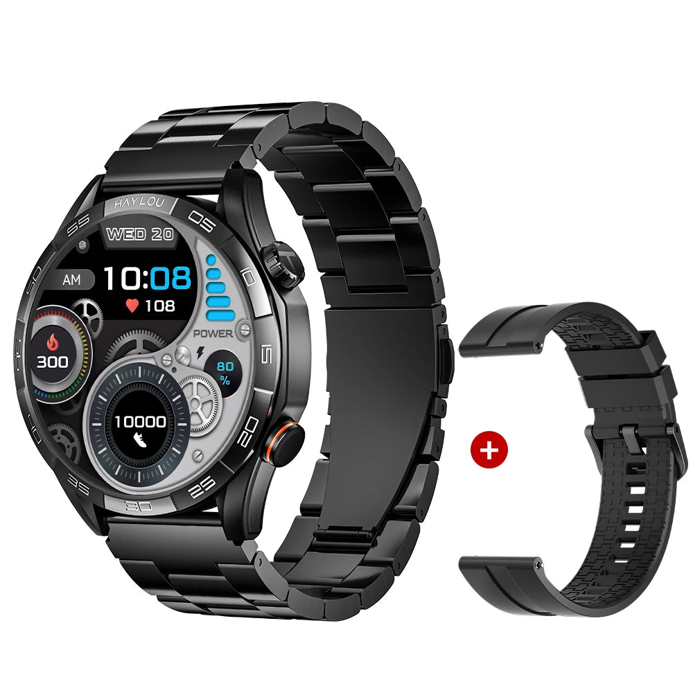 HAYLOU Solar 5 Voice Calling Smartwatch 1.58'' AMOLED Display 60Hz Smart Watch 24H Health Monitoring Sports Smartwatch for Men - TechSmartX