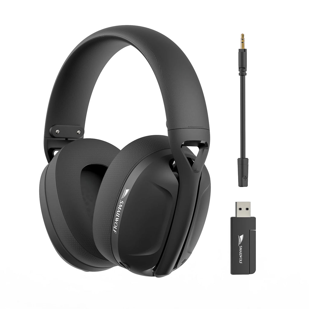 SmailWolf-L80 Bluetooth wireless three-mode headphones headset lightweight headset 2.4G gaming headsets sports bass - TechSmartX