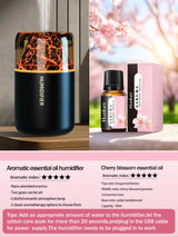 The simulated volcanic color lamp humidifier USB aromatherapy diffuser is suitable for use in cars, homes, bedrooms, as a gift, - TechSmartX
